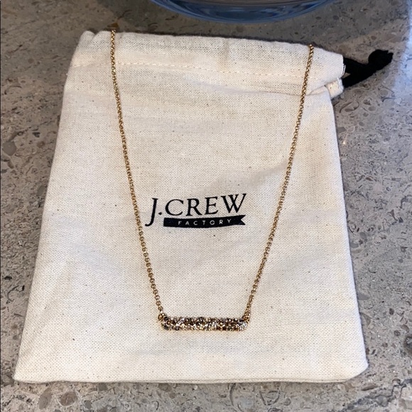 J. Crew Glittering Bar Layering Necklace. - Picture 5 of 10